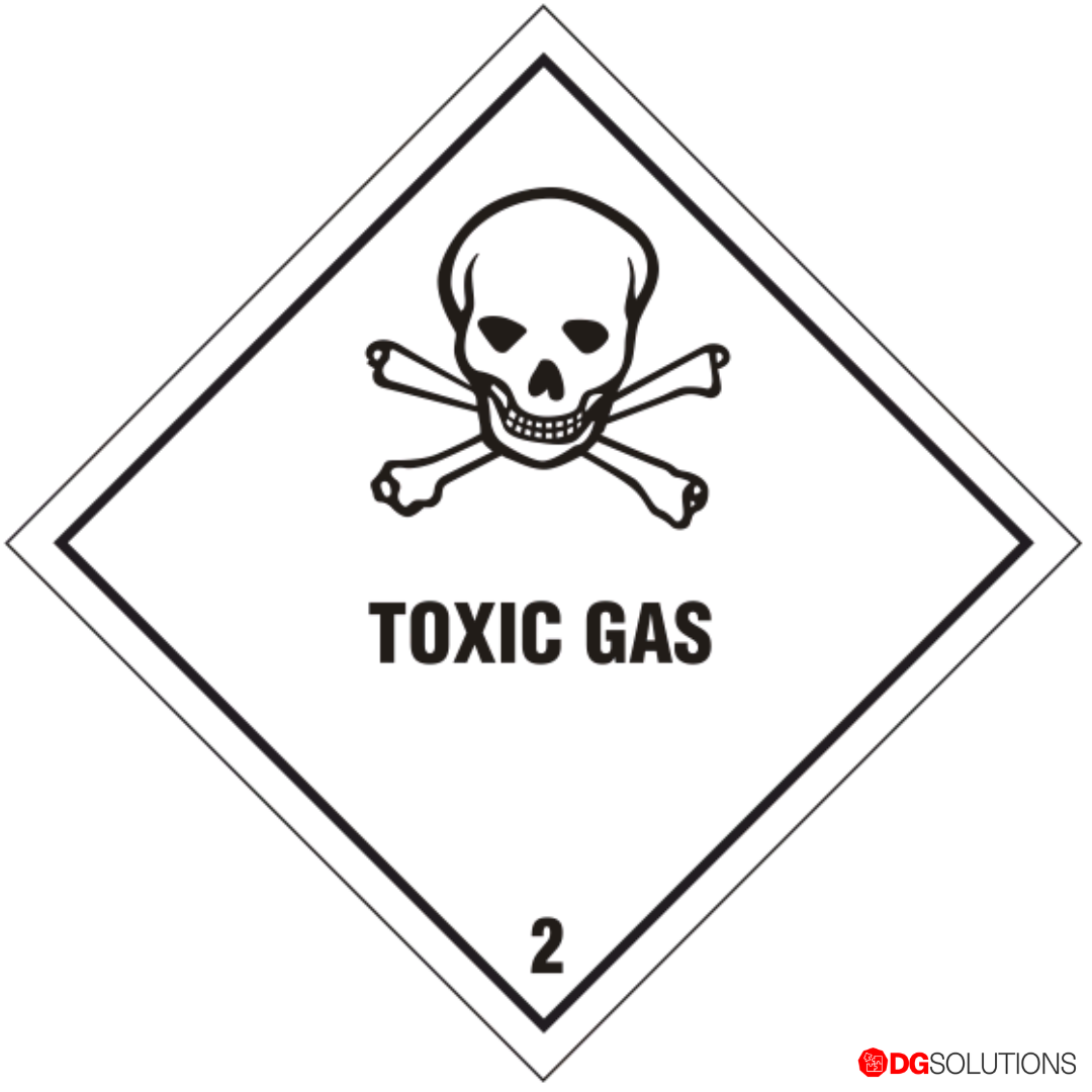 Class 2.3 Toxic Gas Container Label – Compliant DG Placard