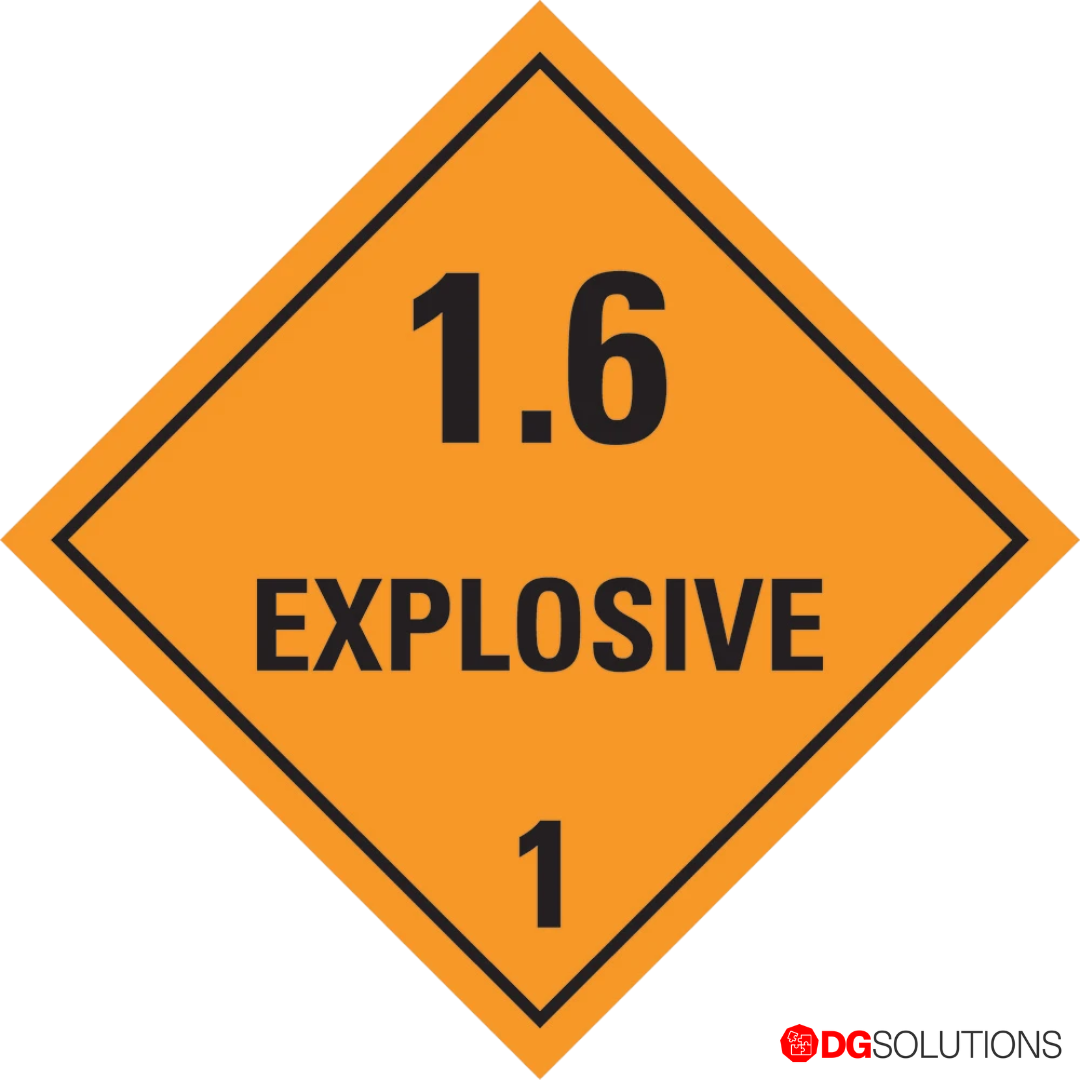 Class 1.6 Explosive Labels – Roll of 500 | DG Solutions NZ