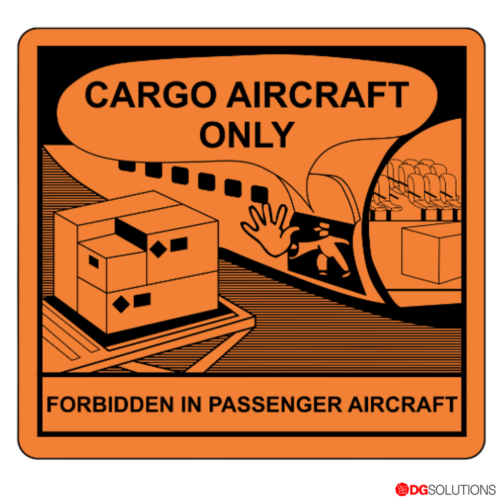 Cargo Aircraft Only Label – 120mm x 110mm, Roll of 500 for Air Transport Compliance