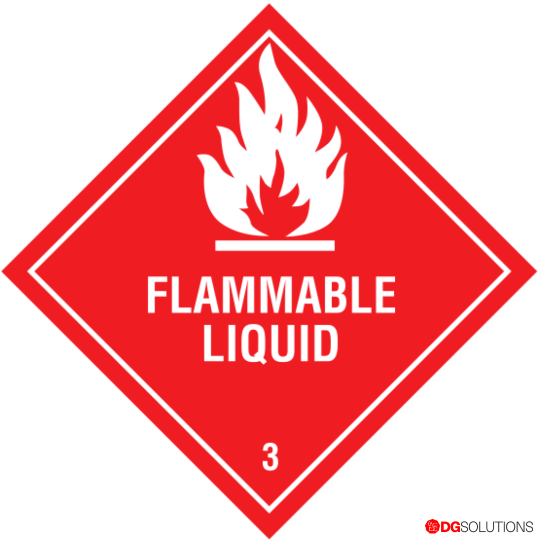 Class 3 Flammable Liquid Labels – Roll of 500 | DG Solutions NZ