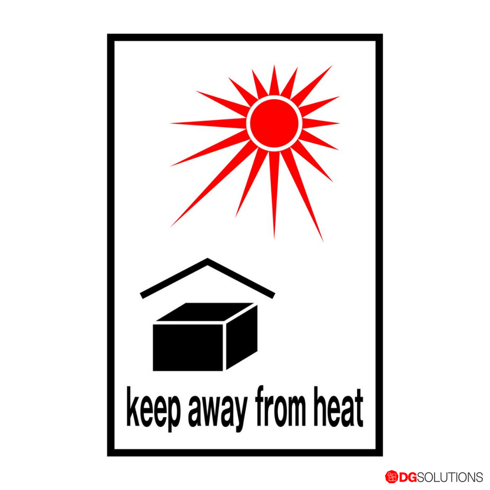 Keep Away From Heat label